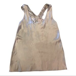 Banana RepublicNew Heritage Metallic Beige silk tank top Sz S
